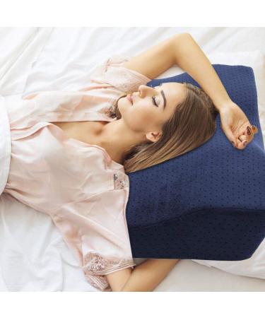 Memory Travel Cushions - Ergonomic Cotton Neck Support Pillows for Pain Relief | Dark Blue Eyelash Extension Headrest - Buy Online on GoSupps.com