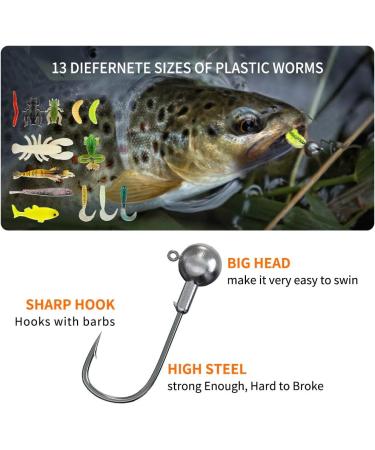 GOANDO 78 Pcs Fishing Lures Kit for Bass Trout Salmon - Bait Tackle Box with Spoon Lures, Soft Plastic Worms, Crankbait Jigs, Fishing Hooks - Freshwater Fishing Accessories - Buy Online on GoSupps.com