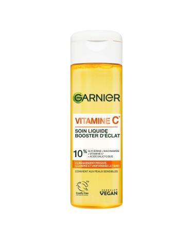 GARNIER Skin Active - Soin Visage Illuminateur - Hydrate & Illumine - Vitamine C Glyc rine Niacinamide & Acide Salicylique - Vegan & Cruelty Free - Tous Types de Peaux - Unisexe - 120ml