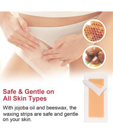 VBKITW Fleece Hair Removal Strips - 10 Pieces for Wax & Sugar Paste 9x18.5cm Face & Body Epilation - Buy Online on GoSupps.com