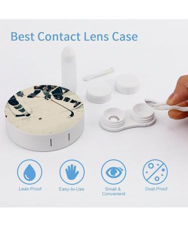 Shop Stylish Ice Hockey Pattern Contact Lens Case | Durable Travel & Care Box for Lens Protection - Buy Online on GoSupps.com