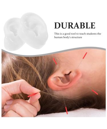 POPETPOP Silicone Ear Model Earmold for Earrings Acupuncture Jewelry - White - Buy Online on GoSupps.com