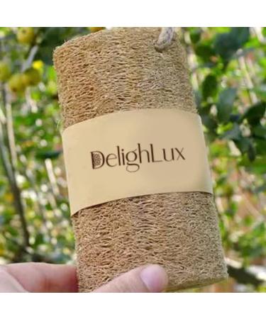 Organic Natural Loofah Sponge Set for Exfoliating Shower & Bath - 3 Pack - Buy Online on GoSupps.com