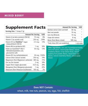 Ionic Fizz Calcium Plus by Pure Essence - Perfect Calcium/Magnesium Ratio with Vitamin A, B, C, D and Potassium Strong Bones - Mixed Berry - 7.41 oz - Buy Online on GoSupps.com