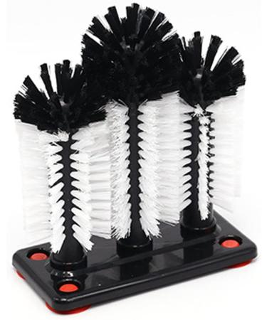 Bottle Cleaning Brush with Suction Base Glass Cup Washer 3PCS Head Bristle Brush for Beer Cup Long Leg Cup Red Wine Glass and More Bar Kitchen Cup - Buy Online on GoSupps.com