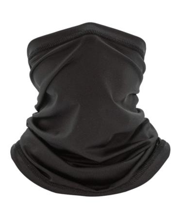 Neck Gaiter Face Mask Bandanas Balaclava Breathable Sun Dust Protection Face Cover for Fishing Hiking Running (Black)