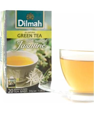  Dilmah Dilmah | Pure Green Tea and Jasmine Petals | Ceylon Green Tea Natural Jasmine Flavour - 20 Tea Bags (30 Gr) - Buy Online on GoSupps.com