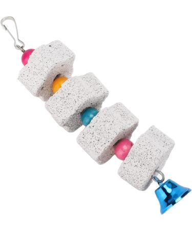 Buy Bird Chew Toy - Mineral Stone Molar Toy with Bell for Cockatoos Budgerigars Parakeets & Lovebirds | Beak Grinding Swing for Pet Birds - International Shipping Available - Buy Online on GoSupps.com