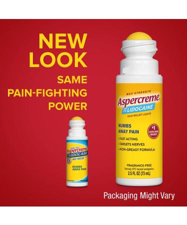 Aspercreme 4% Lidocaine No Mess Applicator 2.5 oz (Pack of 3) - Fast Pain Relief - Buy Online on GoSupps.com