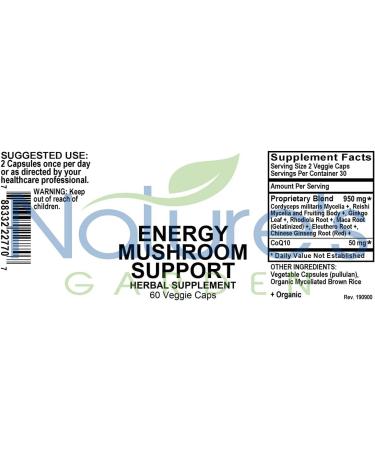 Nature's Garden - Energy Mushroom Support COG Capsules 60 VegCap - Buy Online on GoSupps.com