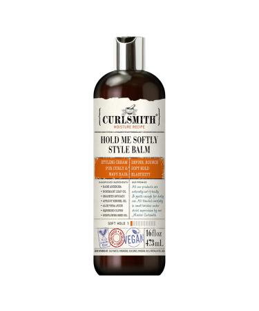 Curlsmith - Hold Me Softly Style Balm - Vegan Soft Hold Styling Cream for Wavy and Curly Hair, Natural Look (16oz) 16 Fl Oz (Pack of 1)