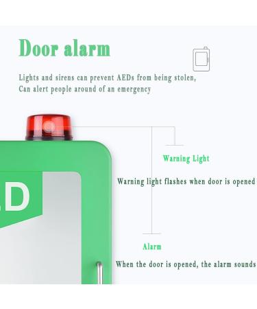 Qianmei Wall-Mounted AED Cabinet - Secure Defibrillator Storage | Adjustable Partition for Home Office Nursing Home Emergency - Buy Online on GoSupps.com