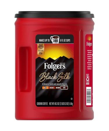 WIAONE Folgers Black Silk Ground Coffee 40.3 Ounces 44.0 Ounces 40.3 Ounce 1