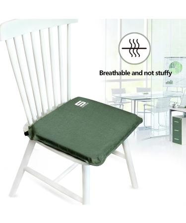 SJC Suede Inflatable Seat Cushion - Portable & Comfortable Stadium Cushion in Army Green - Buy Online on GoSupps.com