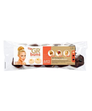 Goldrose Beauty Buns 2-Pack Magic Hair Styling Twist Ring Former Donut Chignon Bun Maker Clip - Brown - Buy Online on GoSupps.com