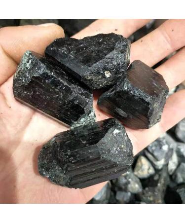Natural Crystal Rough 4pcs Natural Black Tourmaline Crystal Rough Rock Sample raw Stone Sample - Buy Online on GoSupps.com