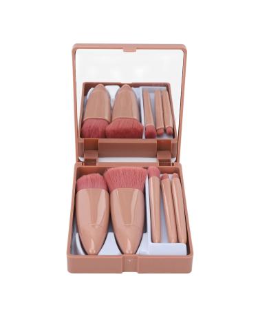 GERNIE 5-Piece Mini Fiber Wool Makeup Brush Set - Eye Brush Bristle Brushes & Mirror - Perfect for Flawless Makeup Application | International Shipping Available - Buy Online on GoSupps.com