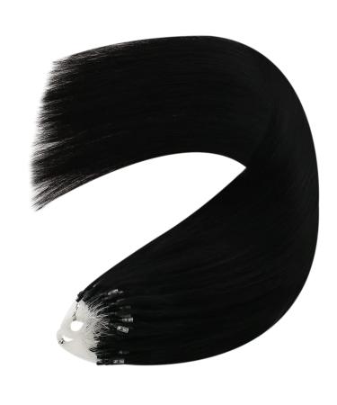 Youngsee 1G Black Microring Hair Extensions - Real Remy Hair 40cm Smooth Micro Extensions 50g - Buy Online on GoSupps.com