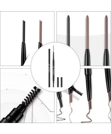 SOESFOUFU 2 1 Eyebrow Makeup Tools Thin Eyebrow Pencils Eyebrow Filler Lock Cylinder Wooden Door To Rotate 1 count (Pack of 1) Brown - Buy Online on GoSupps.com