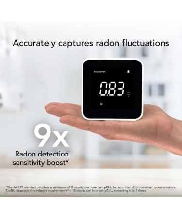 Ecosense EB100 Ecoblu Home Radon Detector - Continuous Monitoring Easy to Use Accurate Results Every 10 Minutes - International Shipping - Buy Online on GoSupps.com