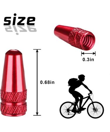 Bike Presta Valve Caps - Aluminum Alloy Dust Covers for Presta/French Valves, 5-Pack Red - Buy Online on GoSupps.com