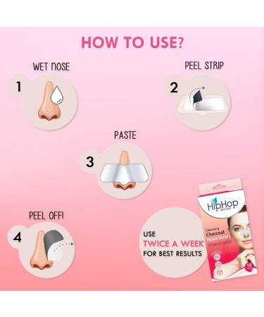 Cleansing Charcoal Nose Strips 10 Strips for Blackhead & Whitehead Removal | Pore Cleanser with Natural Extracts for All Skin Types - International Shipping Available - Buy Online on GoSupps.com
