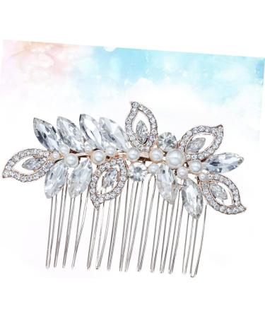 Didiseaon 1pc Barrettes for Women Bridal Hair Comb Rhinestone Headpiece Rhinestone Hair Comb Hair Jewels for Women Flower Girl Hair Accessory Tiara Bride Hair Accessories Wedding - Buy Online on GoSupps.com