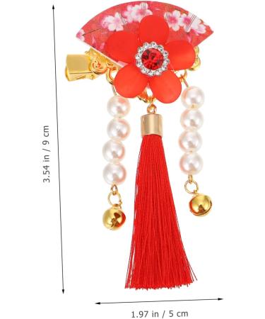 Beatifufu 1 Pair Hair Accessories Tassel Hair Holder Floral Barrette Han-style Hair Clip Hair Styling Holder Floral Hair Grip Hair Styling Pin Antiquity Hair Grip Hair Styling Grip - Buy Online on GoSupps.com