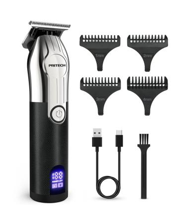 PRITECH Hair Clipper Hair Trimmer for Men Rechargeable Hair Clippers Beard Trimmer Body Hair Trimmer for Men Cordless Hair Finishing Trimmers Electric Razor Electric Shavers Barber Grooming Set Gun+black