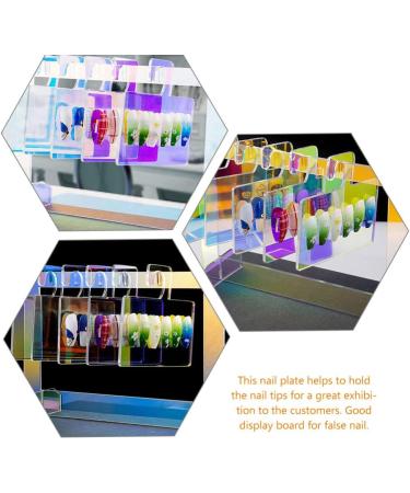 1 Set nail display board acrylic nail tips display fingernail display stand nail tips display board magnetic nail polish gel Nail Tips Display Holder manicure exercise rack - Buy Online on GoSupps.com