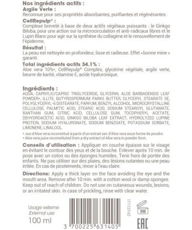 EFFIDERM - Purifying & Rebalancing Mask - Cleanses and purifies the skin - Prevents the formation of impurities - Protects and regenerates the skin - 100% natural origin - Paraben-free - Buy Online on GoSupps.com