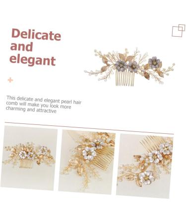 DOITOOL Bead Hair Comb Accesorios Para Headwear for Women Hair Accessory for Women Crystal Decor Heart Led Mirror Hair Accessories Lovely Hair Comb Wedding Pearl Bridesmaid Bridal Supplies - Buy Online on GoSupps.com