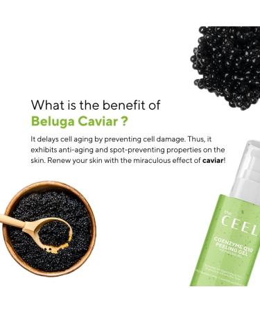 The Ceel Coenzym Q10 Gel exfoliant au caviar au concombre et l'aloe vera Gel exfoliant doux pour le visage la peau lisse et le maquillage Sans alcool pour tous les types de peau 100 ml - Buy Online on GoSupps.com