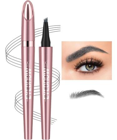 4 Point Eyebrow Pencil 3d Waterproof Microblading Eyebrow Eye Brow Microblade Long Lasting Brow Pencils Light Brown Black Dark Brown Gray 1 count (Pack of 1) - Buy Online on GoSupps.com