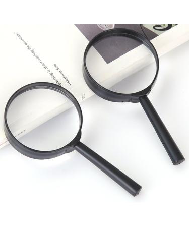 U-M Magnifying Glass 10x Handheld Reusable Plastic Magnifier for Learning Reading Books Newspaper and Fault Finding 10*40MM - Buy Online on GoSupps.com