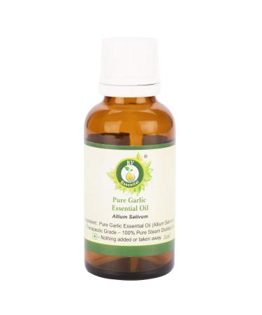R V Essential Huile essentielle d'ail pur 5ml (0.169oz) - Allium Sativum (100% Pur et naturelle Distill e vapeur) Garlic Essential Oil 5 ml (Pack of 1)