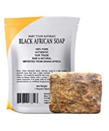 Mary Tylor Naturals African Black Soap 1 lb Raw Natural soap Face And Body Wash Authentic Handmade by a Fair Trade women Co-Op in Ghana Africa