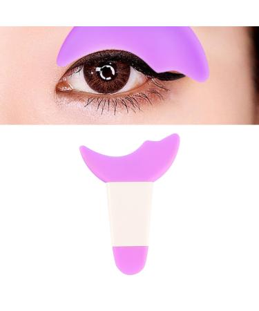 Eyelash Eye Line Protector Prevent Long Handle Mascara Applicator Guard for Makeup (Purple)