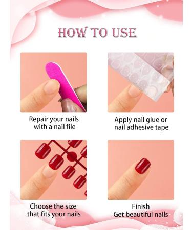 576 Piece Kids Fake Nails - Wsimily 24 Colorful Short Acrylic Square & Round False Nails for Children & Women - Full Cover Artificial Fingernails & Manicure Decoration - Buy Online on GoSupps.com