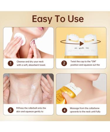 ALIIP Firming Neck Cream neck and d collet cream with roller neck firming cream against wrinkles necklines and sagging skin neck cream 120 g - Buy Online on GoSupps.com