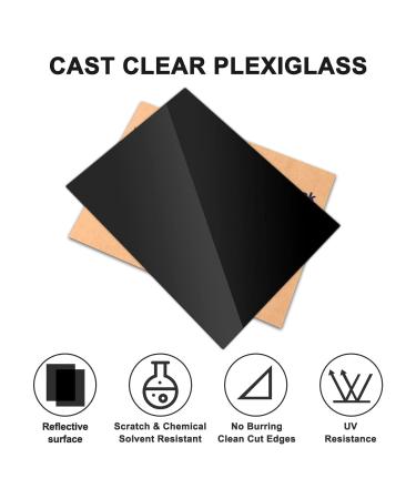 Acrylic Plexiglass Sheets 18 x 24 x 1/8 Cranviech 2 Pack Black Cast Acrylic Sheets Glass Alternative for Sign DIY Display Projects Photo Frame Craft Handcraft Painting 18 x 24 x 1/8 Black 2 - Buy Online on GoSupps.com
