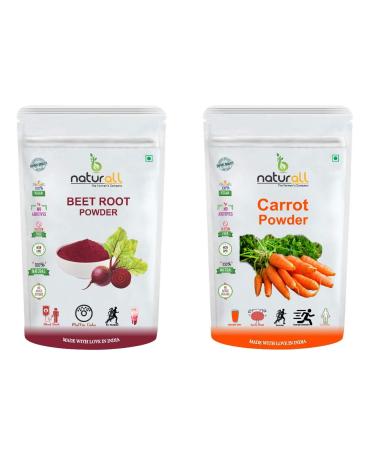 Harsha Beet Root Powder and Carrot Powder - 1 KG Each Super Saver Combo Pack