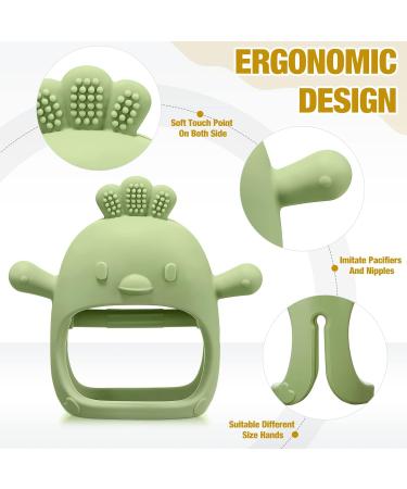 4 Pack Silicone Baby Teething Toys for 0-6 Months | Anti-Dropping Wrist Teethers | Chick Baby Chew Toy for Sucking Needs - Buy Online on GoSupps.com