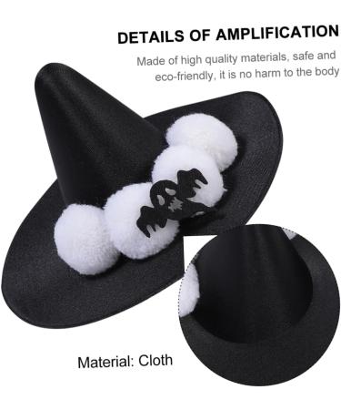 KONTONTY Witch Hat Barrettes Witch Hat Hairpins Black Hair Clips Cosplay Costume Props Headband Black Mini Hat Decor Witch Party Hats Mini Witch Has Women's Accessories Satin Halloween - Buy Online on GoSupps.com