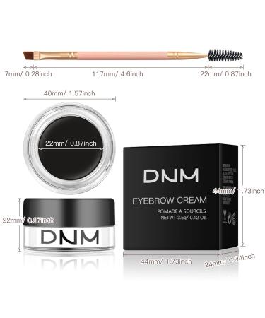 High Pigment Eyebrow Pomade Kit - Water & Stain Resistant with Dual-Ended Brush | Long-Lasting Natural Brow Makeup (11# Black - Buy Online on GoSupps.com