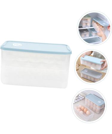 BUGUUYO 1pc Box Egg Storage Box Refrigerator Lip Gloss Container Egg Storage Tray Pet Eggs Grid re-usable Blue 24x14cm - Buy Online on GoSupps.com