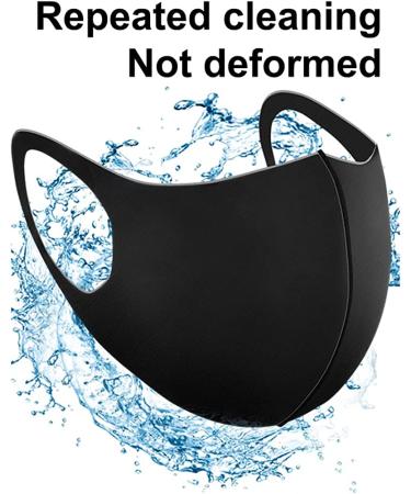 10 Pcs Black Fashion Face Mask Unisex Coverings - Reusable Washable Cotton Fabric - Buy Online on GoSupps.com