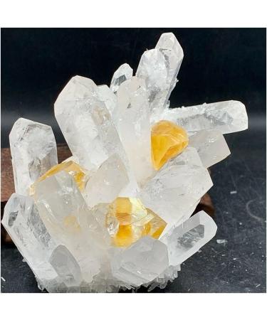 JUKUCKV High-Quality Quartz Crystal Cluster - White & Yellow Spiritual Home Decoration | Perfect for Weddings | International Shipping - Buy Online on GoSupps.com