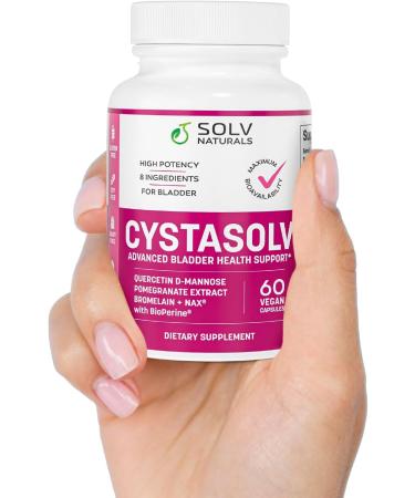 CYSTASOLV Bladder Comfort Formula - Vegan Bladder Support for Women & Men - 60 Capsules for Healthy Inflammatory & Histamine Response - International Shipping Available - Buy Online on GoSupps.com