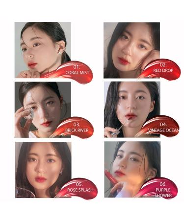 rom&nd Glasting Water Tint 8 Colors | Long-Lasting, Non-Sticky Lip Tint for Natural Beauty | K-Beauty Glossy Finish | Moisturizing Highlighter | 4g/0.14oz (No.06 PURPLE SHOWER) - Buy Online on GoSupps.com